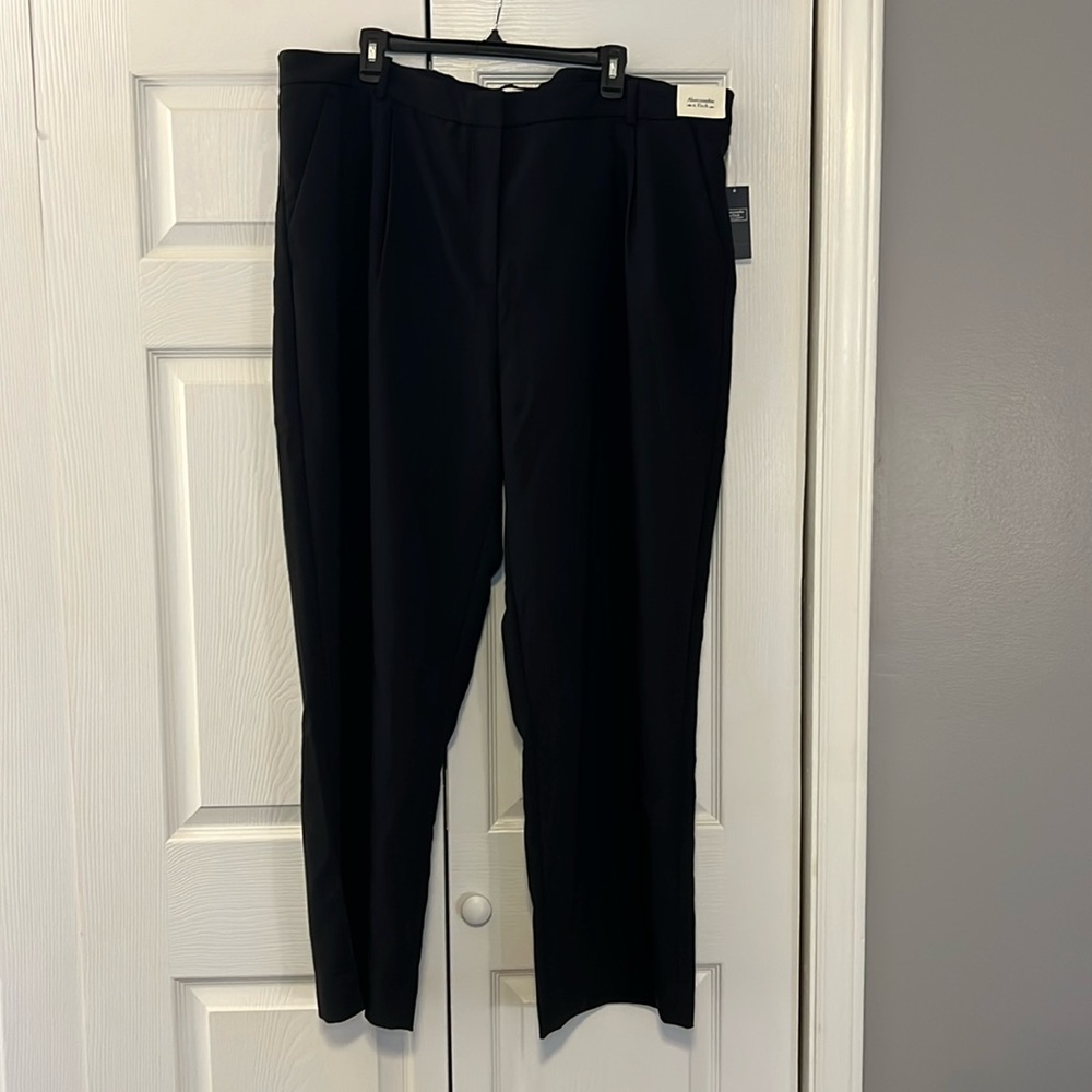 Black Abercrombie Sloane wide-leg